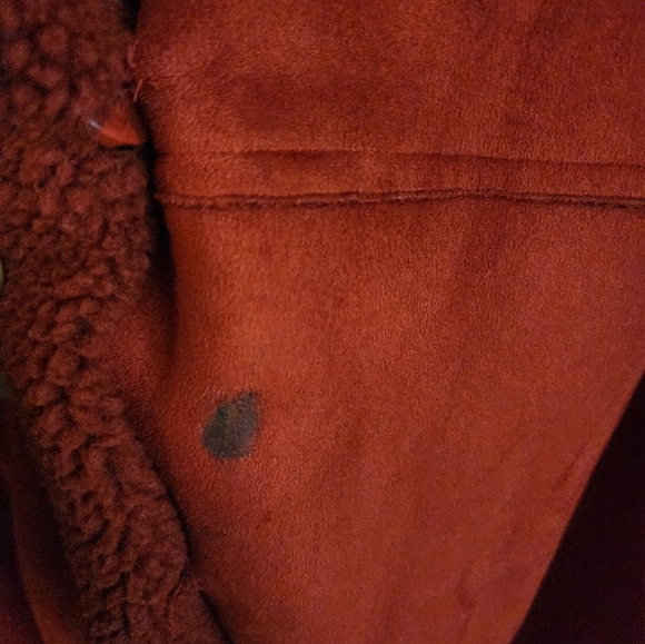 FUDA SHERPA LINED RED COAT. Heavier than a pea coat. - Picture 3 of 4